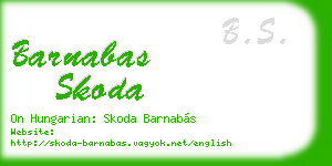 barnabas skoda business card